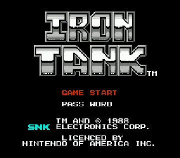 Great Tank (Japan) (SNK 40th Anniversary Collection) screen shot title